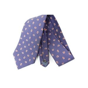 Egon Von Furstenberg Paisley Tie USA Blue Red Print Necktie Vintage‎ 90s Y2K